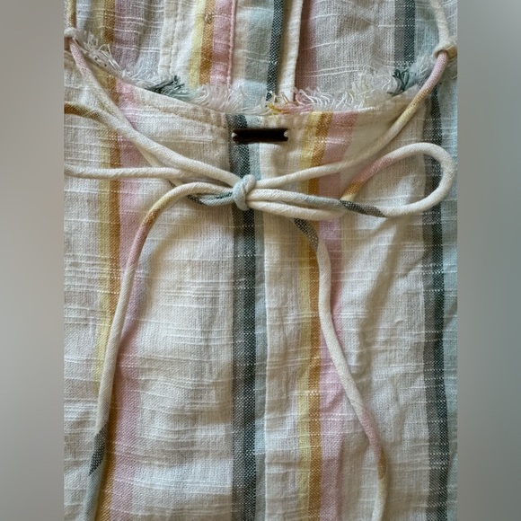 New Billabong The Salty Blonde Striped Mini Dress Size L - Picture 9 of 13